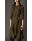 Burberry Silk Shirt Dress - Lyst