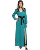 Donna Mizani Side Tie Maxi Dress - Lyst