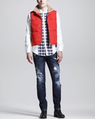 DSquared2 Distressedmended Slim Jeans Indigo - Lyst