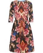 Oscar de la Renta Silkblend Jacquard Dress - Lyst