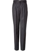 Vanessa Bruno Wool High-Waisted Pinstripe Pants In Anthracite - Lyst
