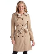 Calvin Klein Double Breasted Trench Coat - Lyst
