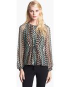 Diane von Furstenberg Mollie Silk Blend Top - Lyst