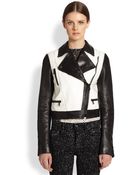 Proenza Schouler Waxy Leather Motorcycle Jacket - Lyst