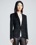 Theory Donelly Plaid Felt Blazer - Lyst
