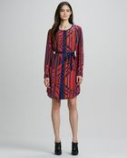 Trina Turk Kinder Printed Belted Shirtdress - Lyst