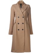 Smythe Smythe Reefer Coat - Lyst