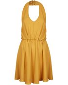Topshop Halter Skater Dress By Love - Lyst