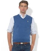 Polo Ralph Lauren V-neck Merino Wool Sweater Vest - Lyst