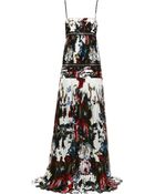 Roberto Cavalli Printed Silk-Chiffon Gown - Lyst