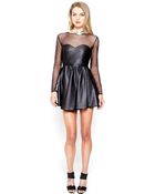 Donna Mizani Sweetheart Skate Leather Dress - Lyst