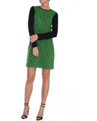 Tibi Tweed Knit Long Sleeve Dress - Lyst