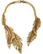 Oscar de la Renta Goldplated Leaf Necklace - Lyst