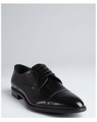 Prada Black Leather Lace-Up Oxfords - Lyst