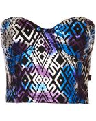 Topshop Aztec Odyssey Bralet - Lyst