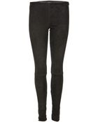 The Row Spetto Leather And Suede Leggings - Lyst