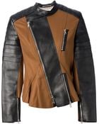 3.1 Phillip Lim Colour Block Biker Jacket - Lyst