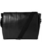 Perry Ellis Leather Messenger Bag - Lyst