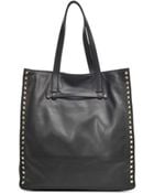 Valentino Rock Studs Leather Tote - Lyst