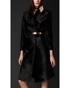 Burberry Glossy Calfskin Trench Coat - Lyst