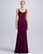 David Meister Sweetheart Satin-Panel Gown - Lyst