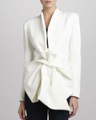 Donna Karan New York Crepe Bowwaist Jacket - Lyst