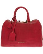 Emporio Armani Calf Leather Bowling Bag - Lyst