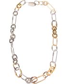 Lanvin Two-Tone Necklace - Lyst
