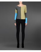Emporio Armani Color Block Cardigan - Lyst