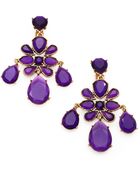 Oscar de la Renta Faceted Chandelier Clip-On Earrings - Lyst