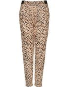 Topshop Leopard Print Tapered Joggers - Lyst