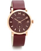 Marc By Marc Jacobs Leather Baker Watch - Lyst