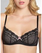 Betsey Johnson Eyelet Lace Underwire Demi Bra - Lyst