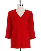 DKNY Wool Dolmansleeved Sweater - Lyst