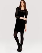 Karen Millen Mesh Openstitch Knit Collection Dress - Lyst