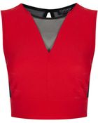 Topshop Bandage Mesh Crop - Lyst