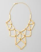 Kate Spade Geometric Golden Statement Necklace - Lyst
