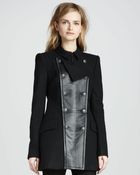 Rachel Zoe Monaco Leatherpanel Coat - Lyst