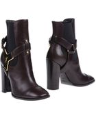 Yves Saint Laurent Rive Gauche Ankle Boots - Lyst
