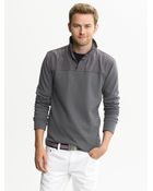 Banana Republic Knit Half Zip Pullover - Lyst