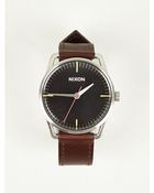 Nixon Mens Mellor Leather Watch - Lyst