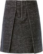Alexander Wang Pleat Front Skirt - Lyst