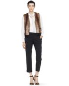 Club Monaco Natasha Faux-Fur Vest - Lyst
