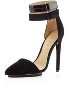 L.a.m.b. Oxley Pointedtoe Pump Black Suede - Lyst