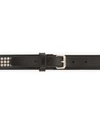 Saint Laurent Black Studded Leather Belt - Lyst