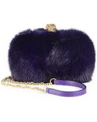 Alexander McQueen Dyed Fur Box Clutch - Lyst