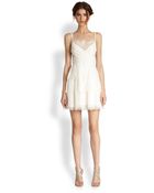 BCBGMAXAZRIA Josanna Crossovertop Tiered Lace Dress - Lyst