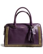 Coach Legacy Haley Satchel in Studded Leather - Lyst