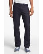 John Varvatos Bowery Coated Straight Leg Jeans - Lyst