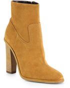 Saint Laurent Hunt Suede Ankle Boots - Lyst